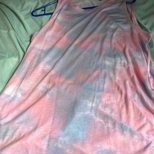 Tie-dye dress pink and blue